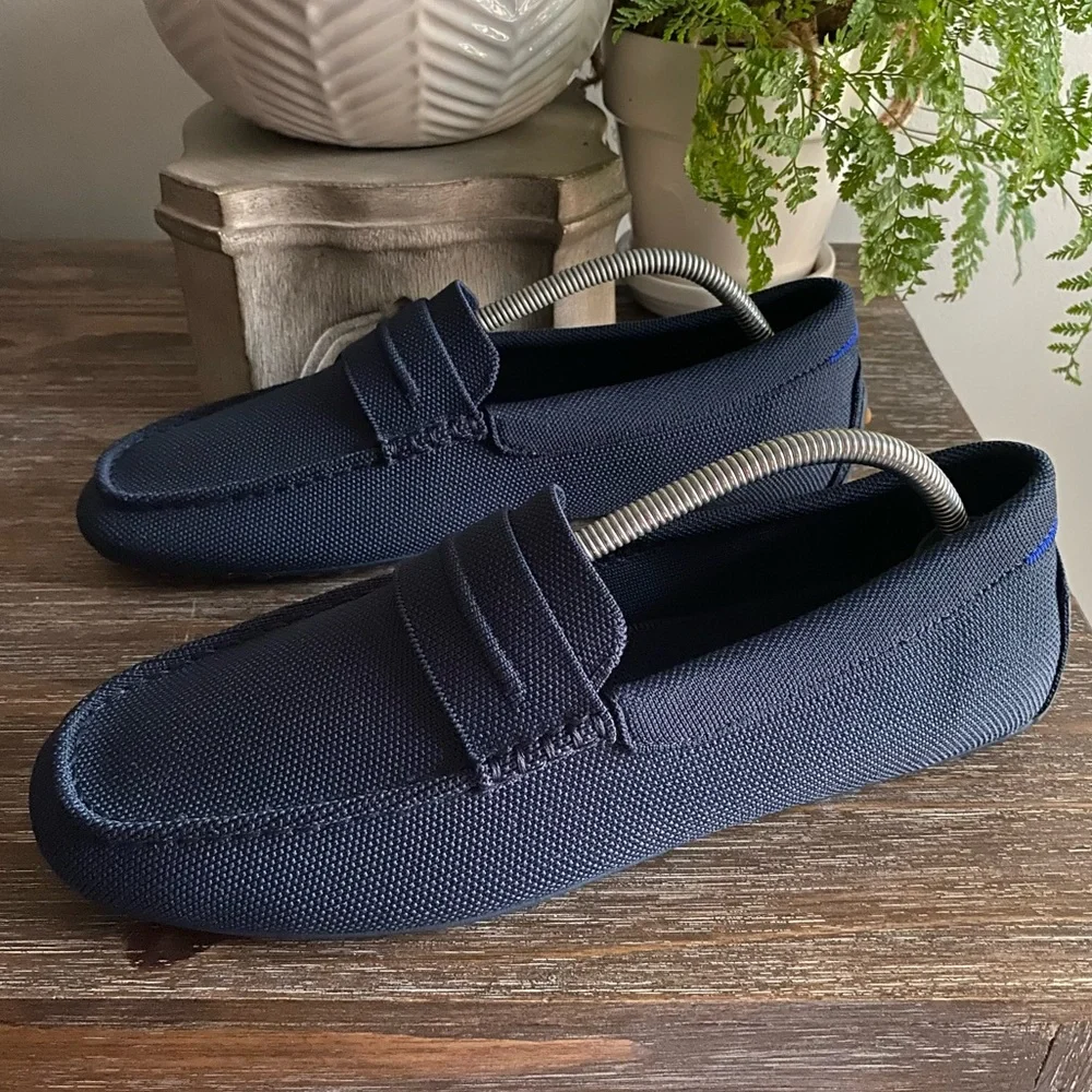 Rothy’s Mens 11 Driving Loafer The Driver in Navy Slip‎ On Loafers Navy Blue